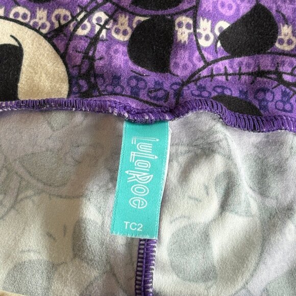 LuLaRoe Disney Jack Skellington Leggings Size TC2 - Picture 6 of 6